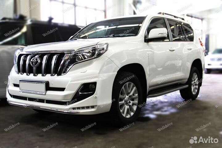 Губа передняя Toyota Prado 150 Modellista белая