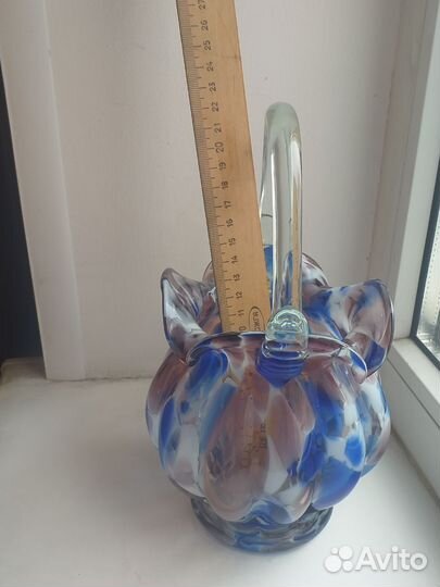 Ваза для цветов цветное стекло