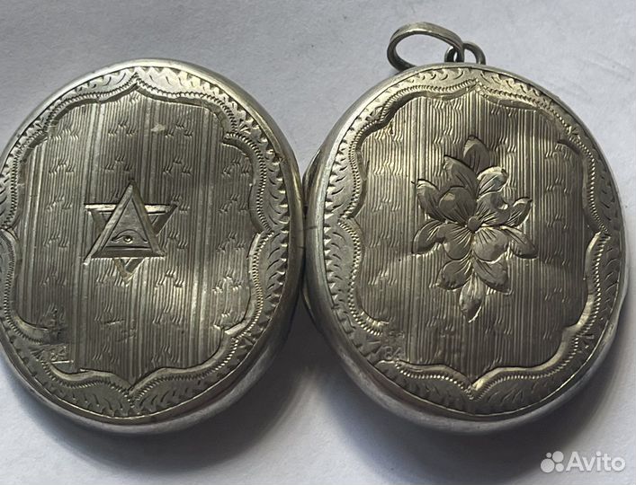 Икона серебро медальон