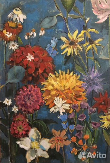 Картина маслом на холсте цветы