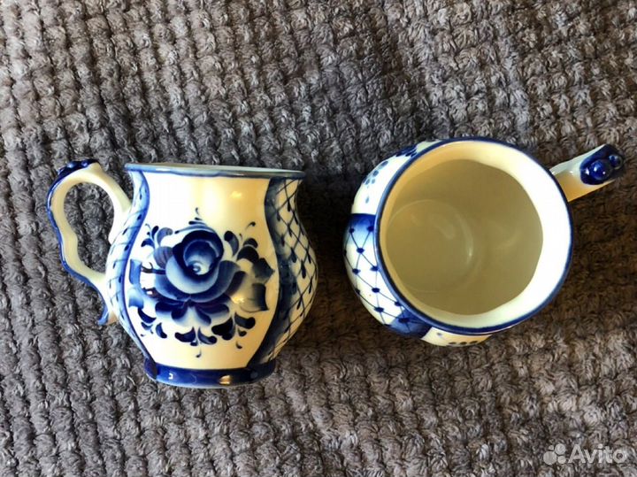 Две чашки гжельский фарфор новые