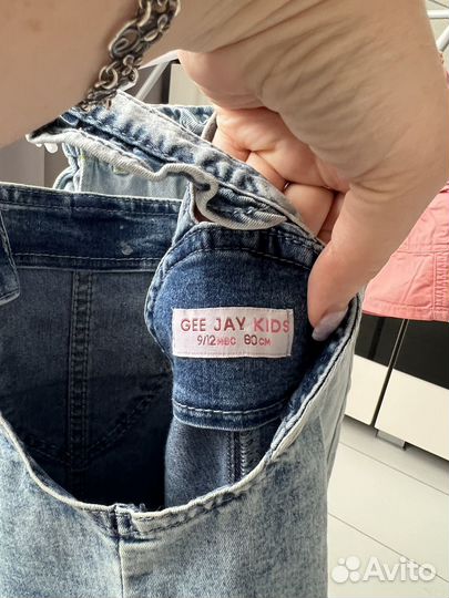 Джинсовая одежда на девочку 80