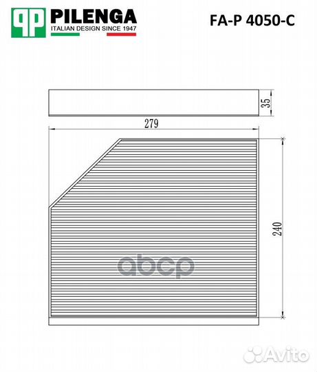 Фильтр салонный, угольный audi A4, A5 2008- FA