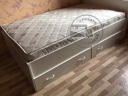 Кровать полутороспальная с ящиками в комплекте