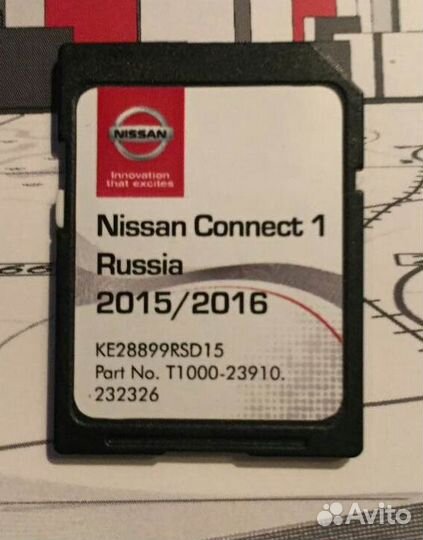 SD карта нави Nissan Connect 1 KE28899RSD15 Россия