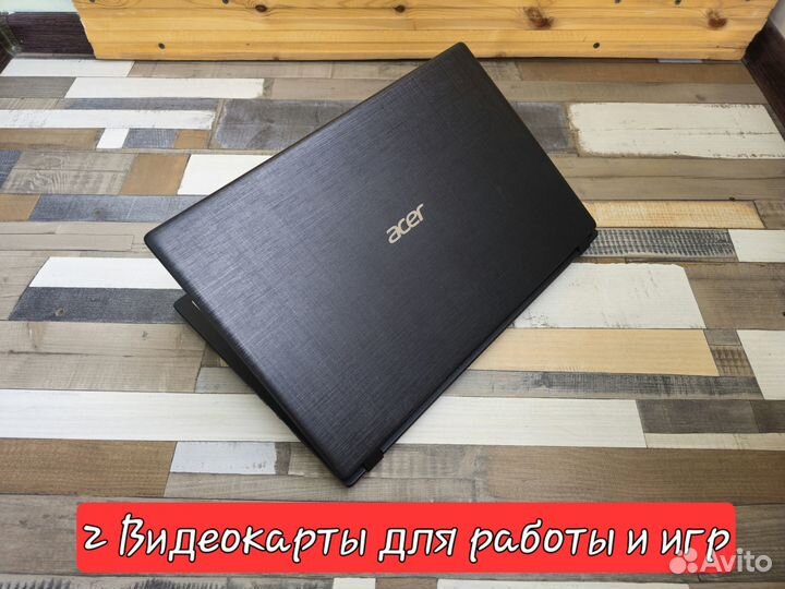 Acer c 8Gb DDR4 на SSD диске + 2 видеокарты