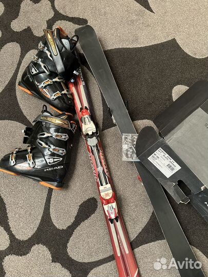 Горные лыжи и ботинки 45