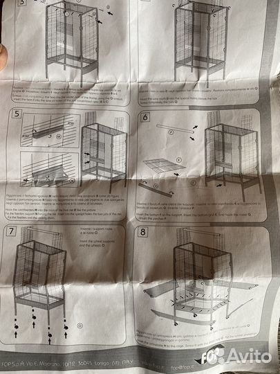 Шикарная итальянская клетка для крупных видов птиц
