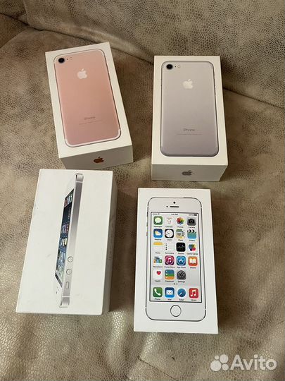 Коробка от iPhone 5, 5s, 7 белый и розовый