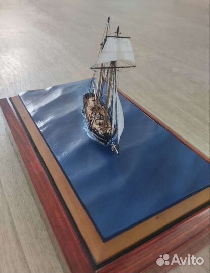Модель корабля. Парусник. Шхуна 