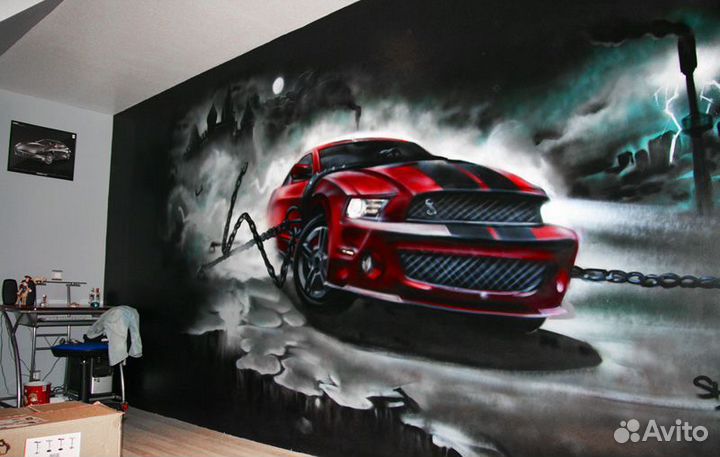 Художественная роспись стен. Граффити, Аэрография