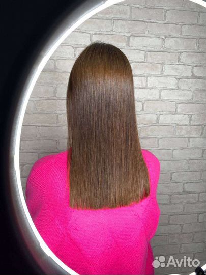 Кератиновое выпрямление волос