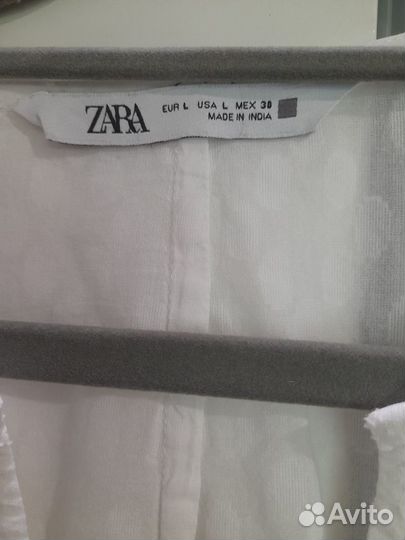 Блузка Zara шитьё/хлопок