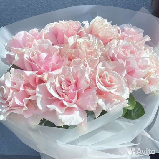 Букет из свежих цветов: роза французская розовая