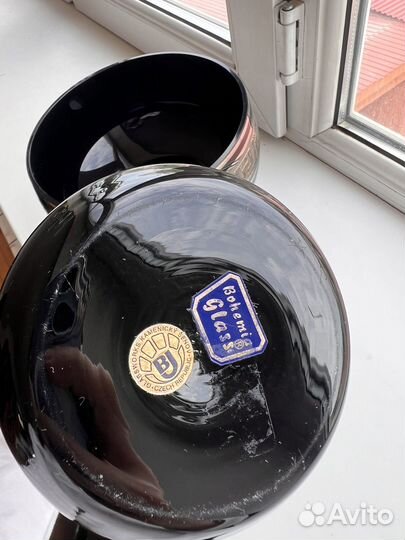 Ваза Богемия версаче Эгерманн черная