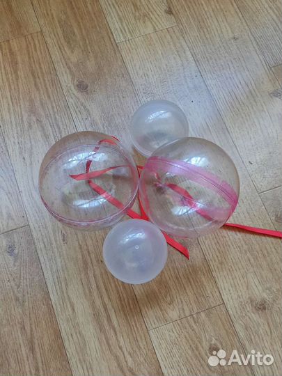 Подарочная упаковка шары пластиковые