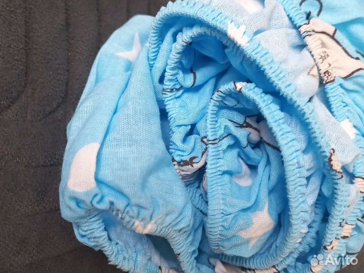 Детская простынь на резинке новая на матрас 120х60