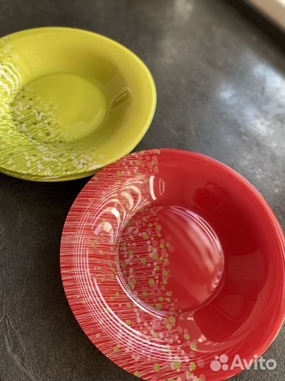 Тарелки для супа новые (стекло) 6 штук