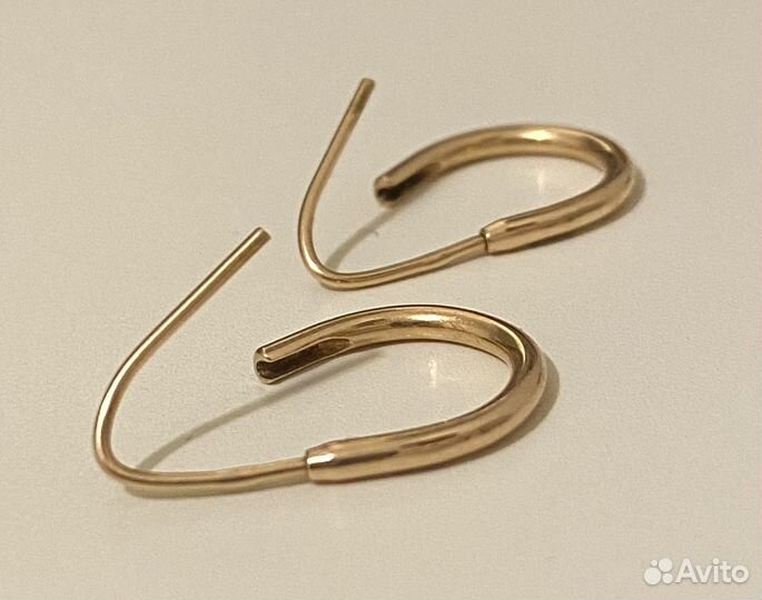 Серьги - конго золото СССР 585