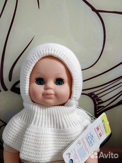 Шапка зимняя(балаклава) для новорожд-ых Журавлик