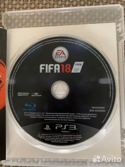 Диск fifa 18 на ps3