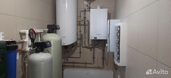 Отопление, теплый пол, котлы, сантехника, канализа