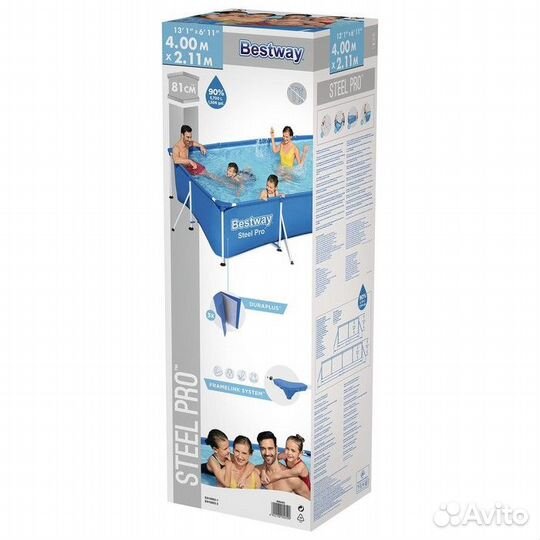 Бассейн каркасный Steel Pro,400 х 211 х 81см,56405