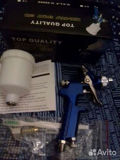 Краскопульт мини hvlp H-2000 дюза О.8 или 1.0