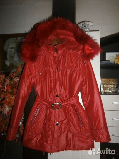 Спорт.Пуховик.Унисекс.Натур.мех.Большой р-р