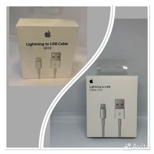Оригинал,новый кабель зарядки USB Lightning 1м/2м
