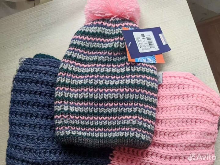 Новый женский комплект шапка и шарф осень- зим