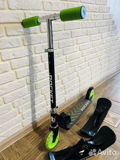 Самокат / снегокат 2в1