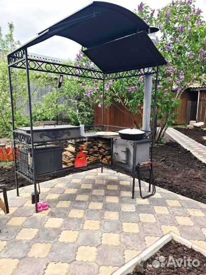 Мангал с крышей