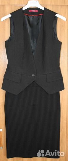 Zarina жилет женский черный костюмный классический