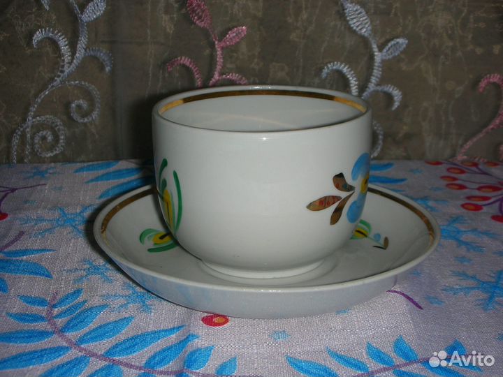 Чайная пара, фарфор, Вербилки, ссср/рф