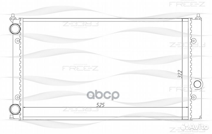Радиатор VW golf/vento 91- 1.8 охлаждения KK020