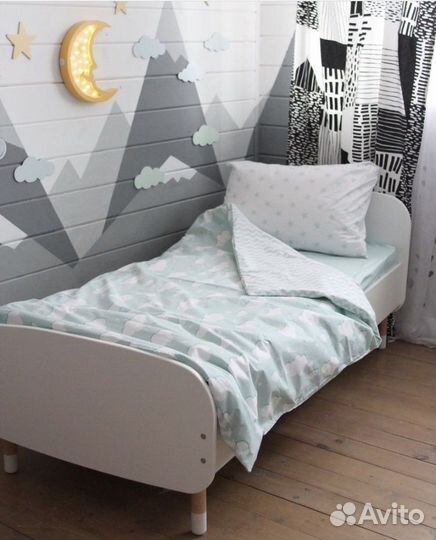 Кроватка 160*70 с бортиком облачко (2шт)