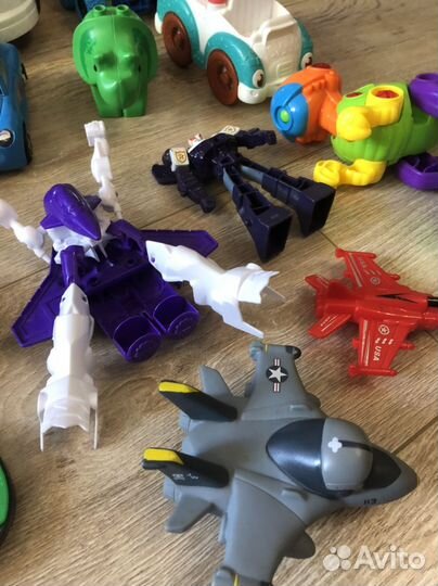 Пакет игрушек (машинки, пожарная, трактор)