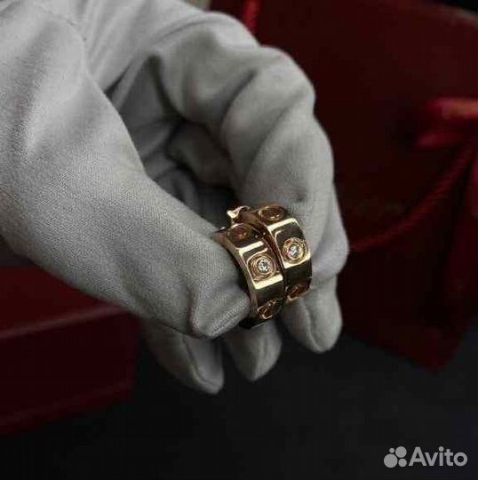 Серьги Cartier Love, золото, бриллианты