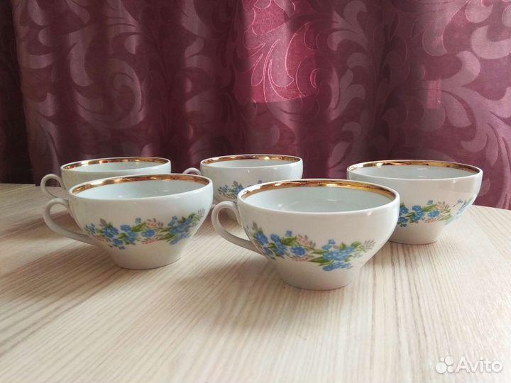 Чашки Дулево фарфор СССР 5шт