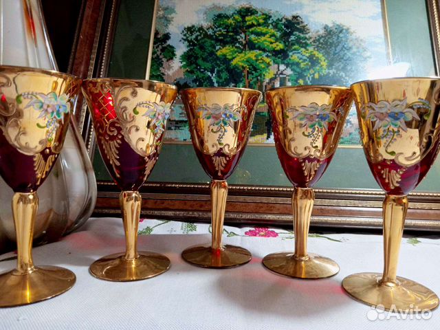 Посуда из Богемского стекла со смальтой объявление продам