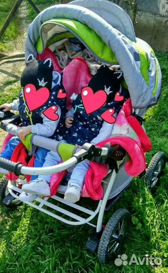 Коляска для двойни 2 в 1
