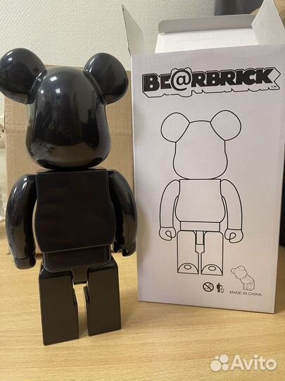 Bearbrick 28 см черный глянцевый