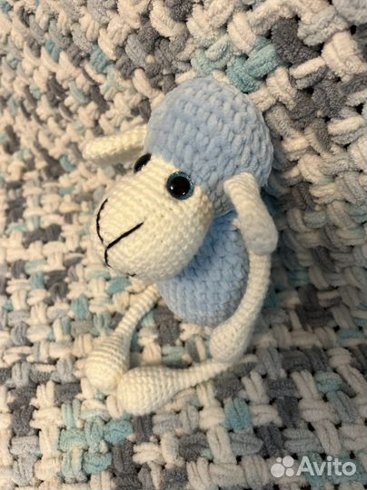 Барашек из плюшевой пряжи