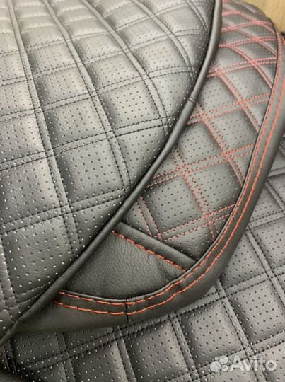 Чехлы на Kia Rio 3 (экокожа с перфорацией)