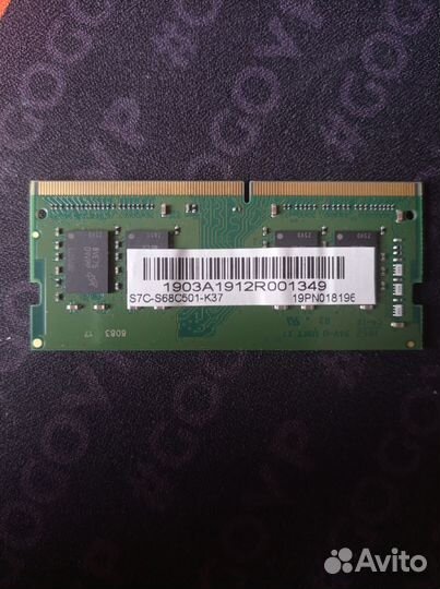 Оперативная память Kingston so-dimm ddr4 8gb 2666