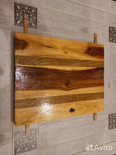 Доска разделочная яблоня и дуб. Дерево. Масло