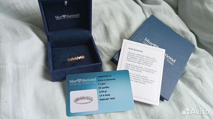 Золотое кольцо с бриллиантами, 21.5 размер