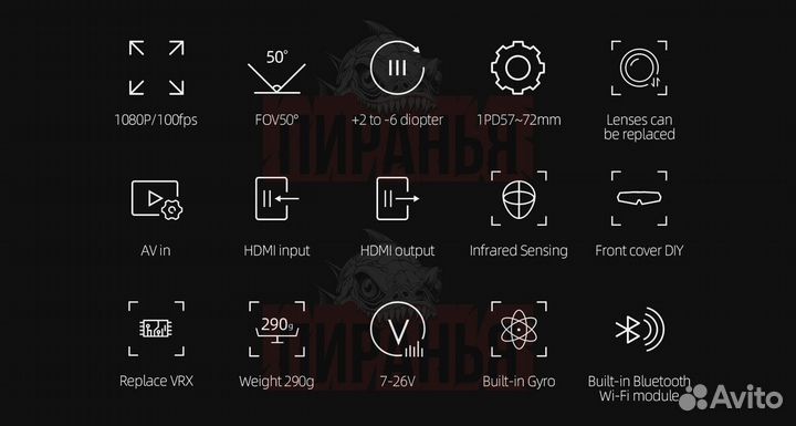 Очки для FPV дронов Walksnail Avatar HD Goggles X