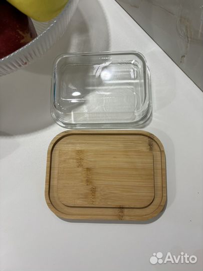 Масленка стекло/дерево